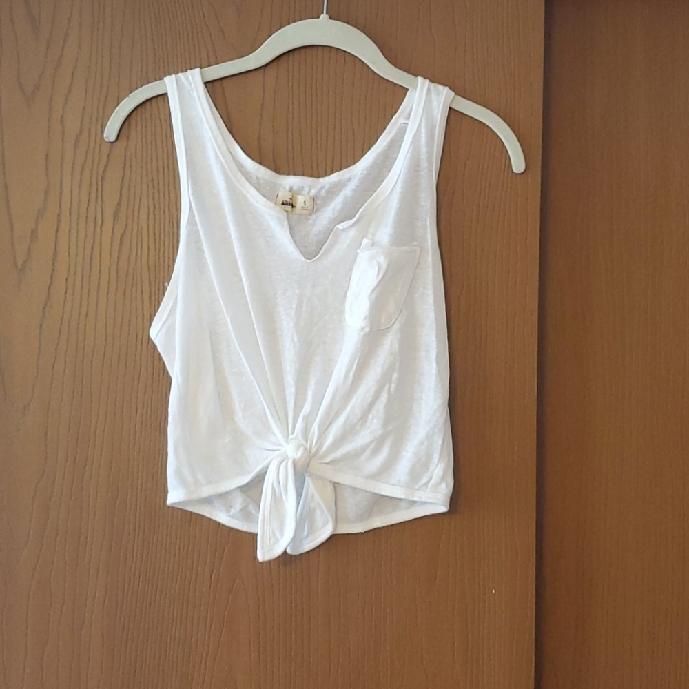 Hollister white tank top